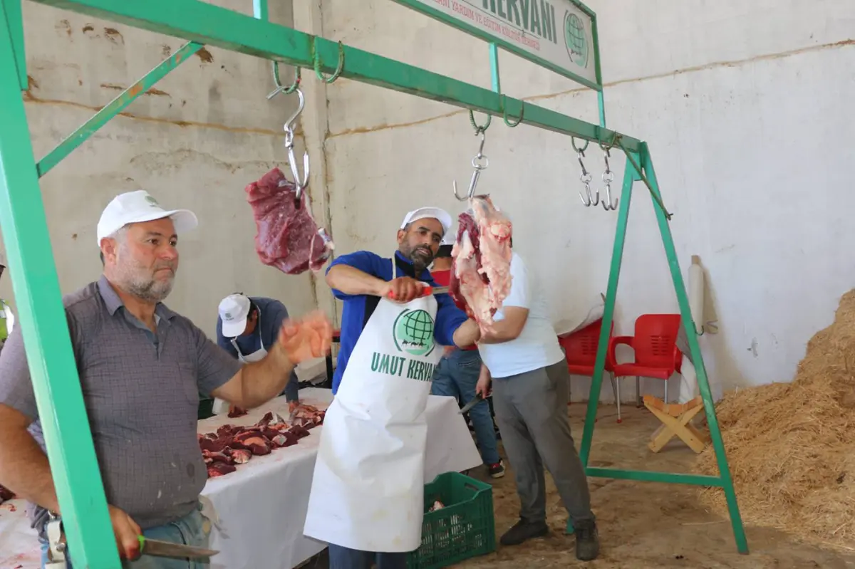 Şanlıurfa'da Umut Kervanı tarafından kurban kesimi gerçekleştirildi galeri görseli 7