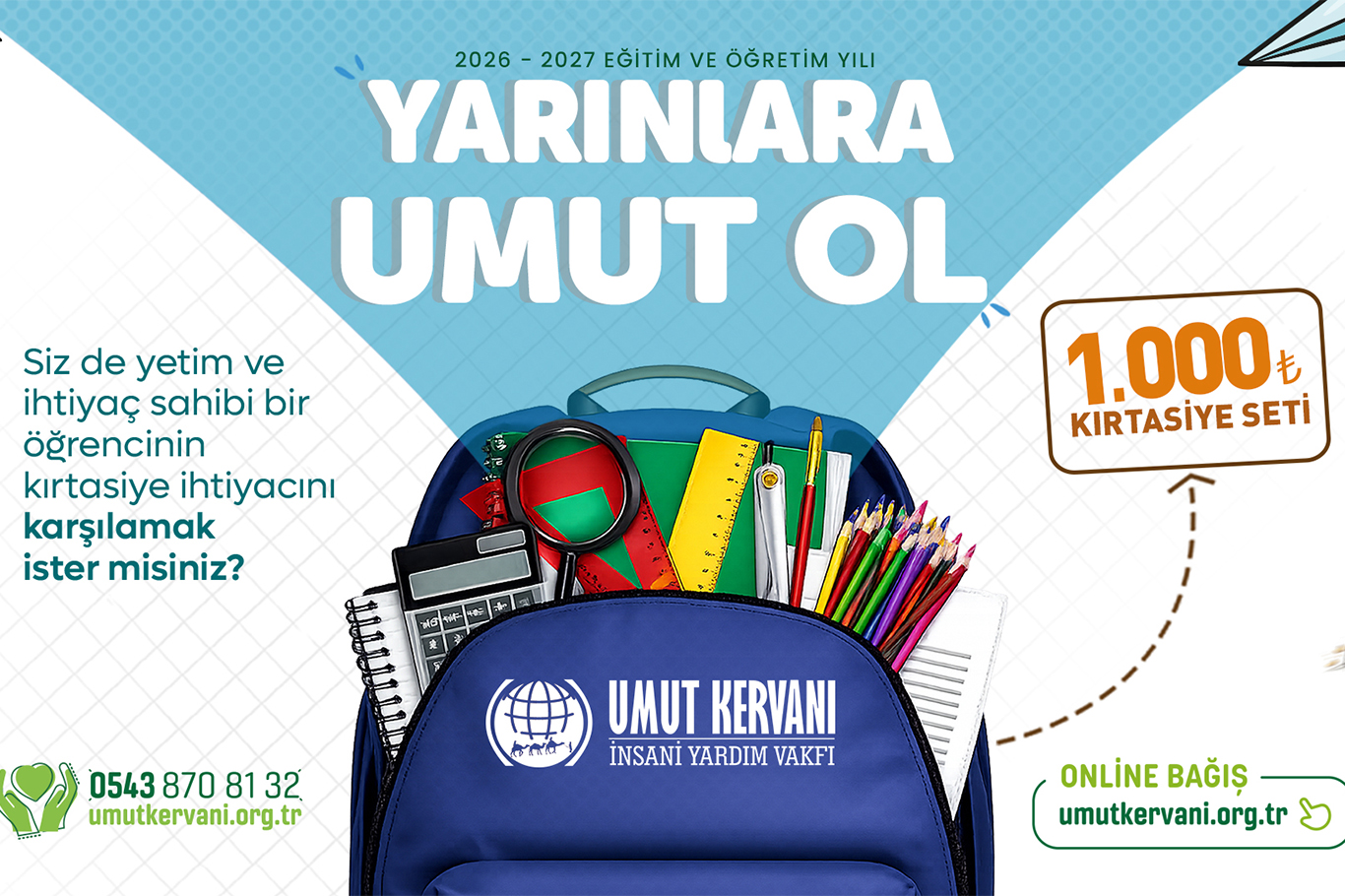 Umut Kervanı'ndan eğitime destek: On binlerce öğrenciye kırtasiye yardımı yapılacak galeri görseli 5