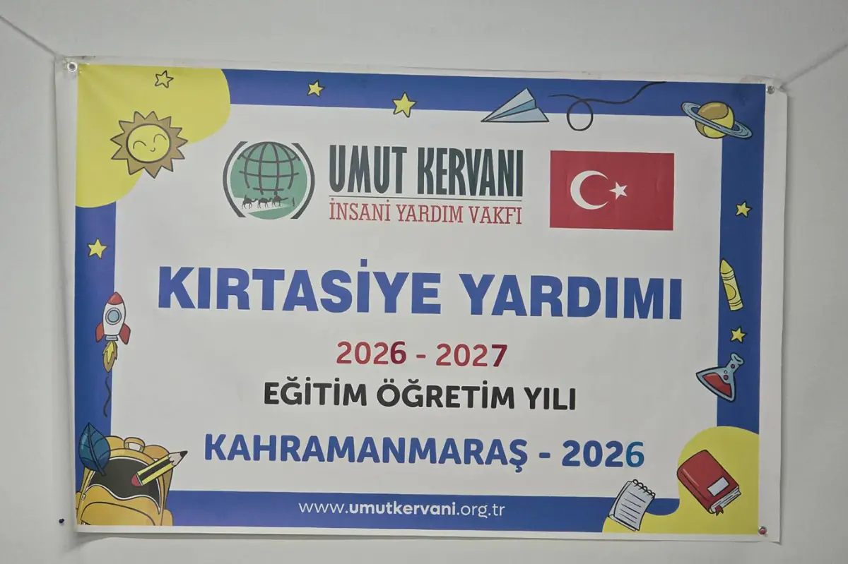 Umut Kervanından Kahramanmaraş'ta yetim ve muhtaç çocuklara kırtasiye desteği galeri görseli 2